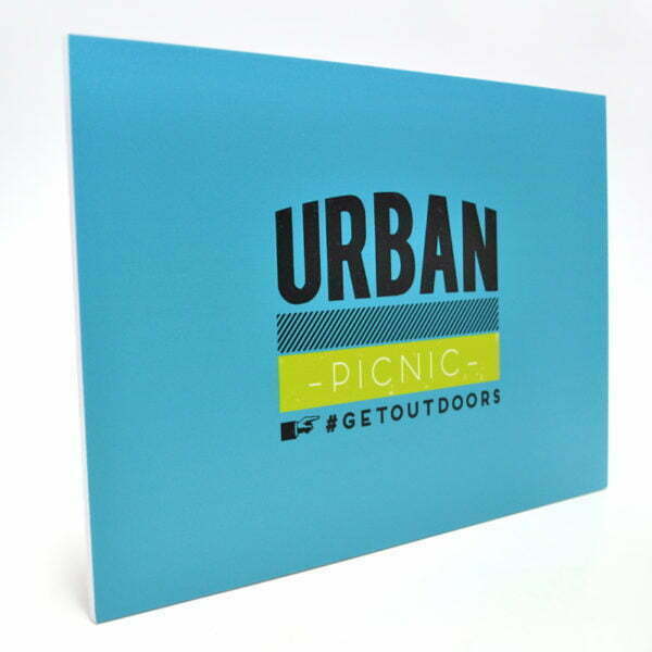 landscape foamex board printing - logo of urban displayed centrally