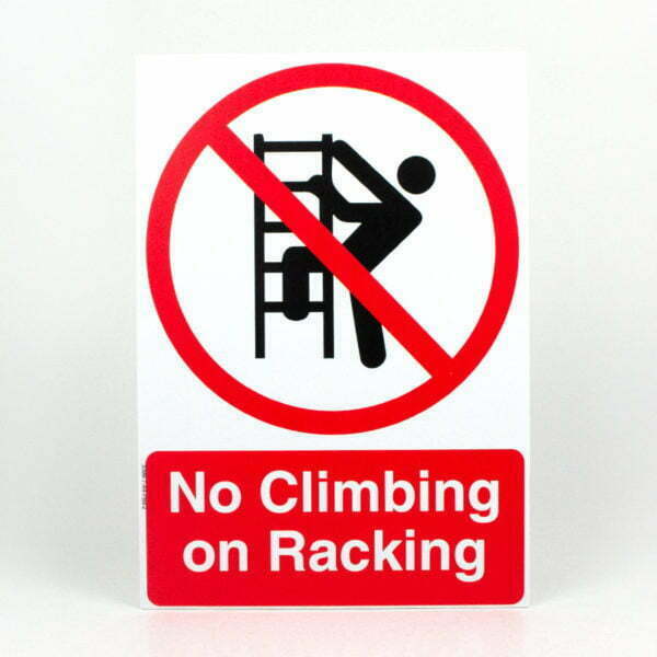 no climbing foamboard sign